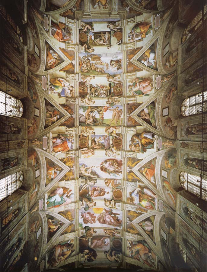 plfond of the Sixtijnse chapel Rome Vatican
